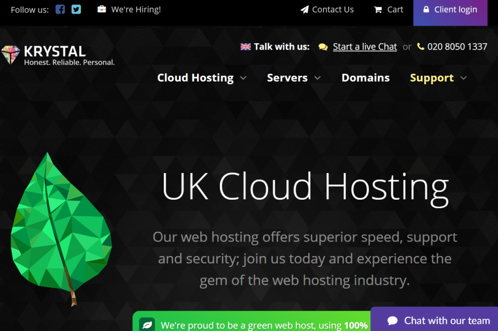 Krystal UK WordPress SSD Hosting