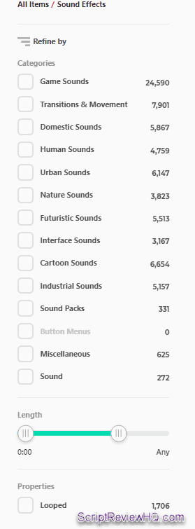 envato elements review soundeffects categories
